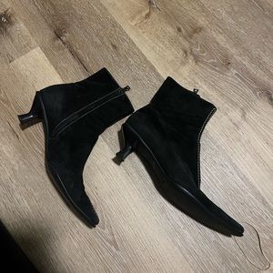 vintage kitten heel prada boots